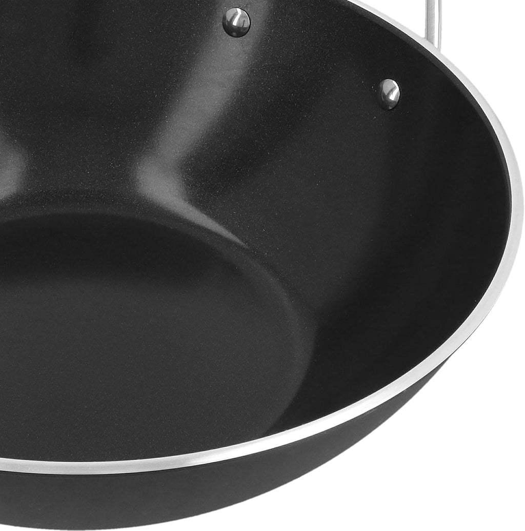 Demeyere AluPro 5, Ceramic 12-inch Aluminum Nonstick Wok, Ceramic Nonstick Coating, Lightweight Construction, Compatible with all Cooking Surfaces