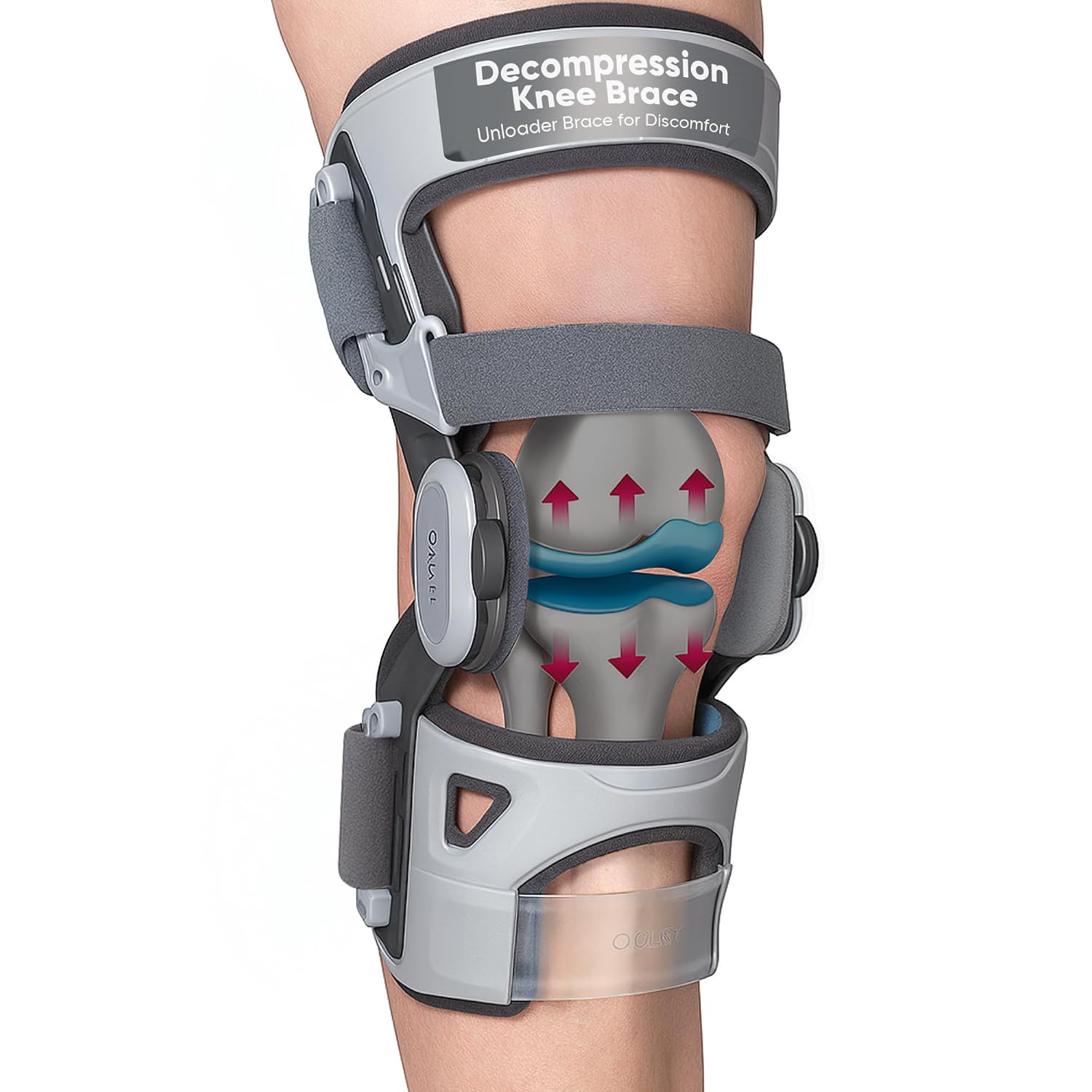 DDS, Inc. OA Pro Decompression Knee Braces - Arthritis Knee Support for Degeneration, Meniscus Tear, Bone-on-Bone Pressure Relief - Dual Unloading for Medial & Lateral Stability (Small)