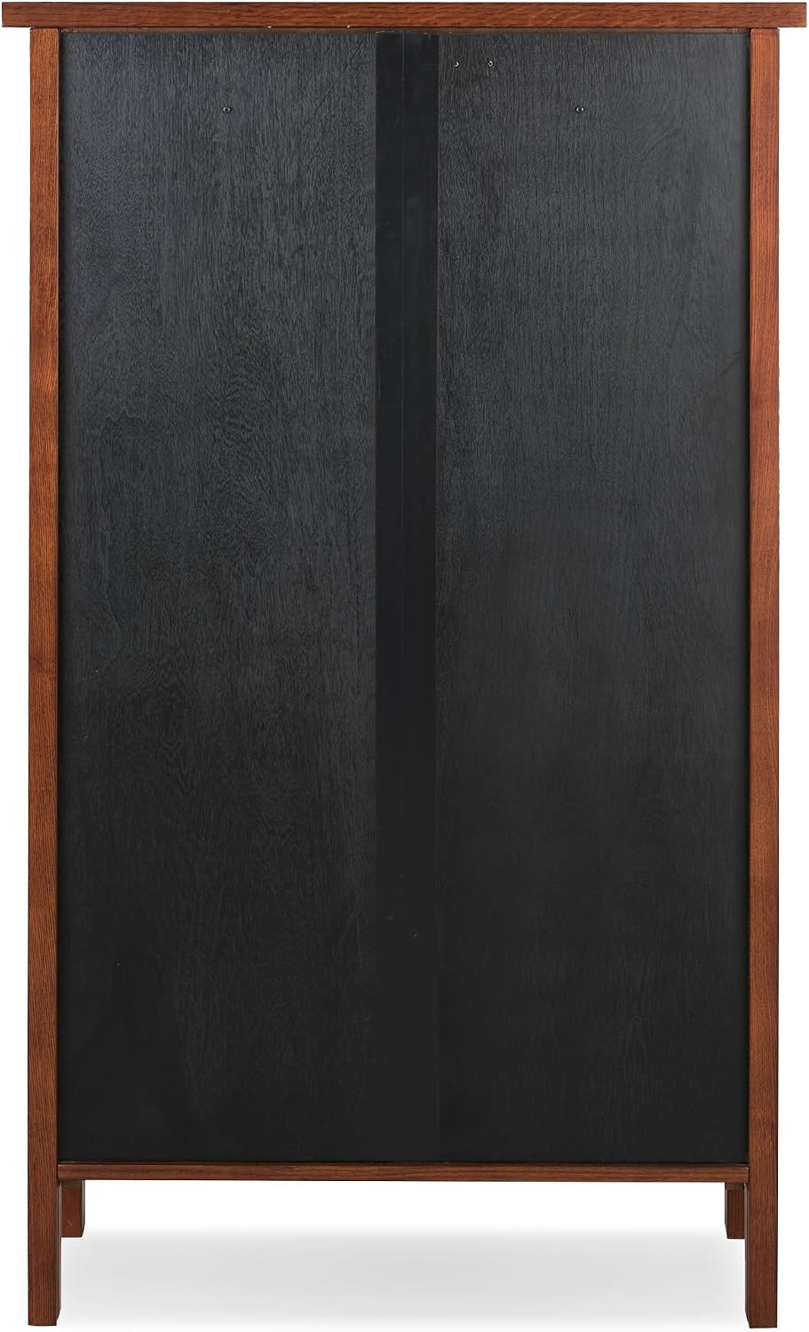 Leick Home 82262 Mission Mantel Height Bookcase with Slatted Sides and Top Drawer, Made with Solid Wood, for Living Rooms, Mission Oak Finish, Brownbronze