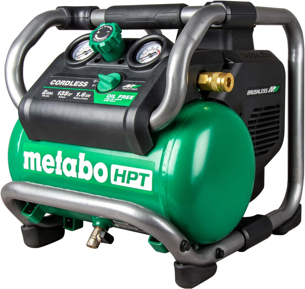 Metabo HPT 36V MultiVolt 2 Gallon Cordless Air Compressor, Portable and Versatile, Ideal for Pneumatic Finish Nailers and Tire Inflation, tool body only EC36DAQ4