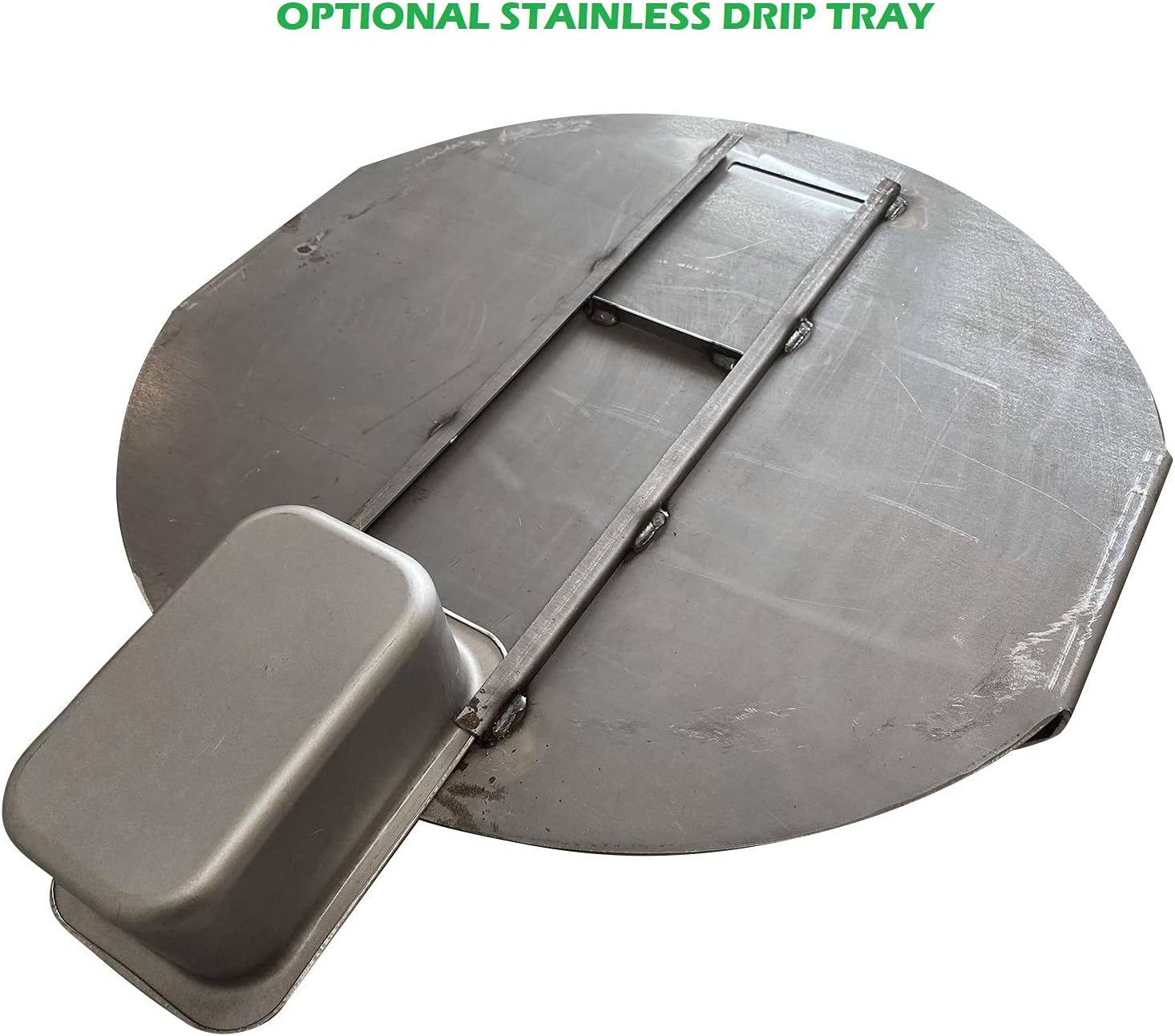 Flat top Griddle Grate for UDS Barrell Drum Smokers Grill Plate also fits for Weber Smokey Mountain WSM and Kettle Thick Steel with handles (25.5 (for 26.5 in. Kettle))
