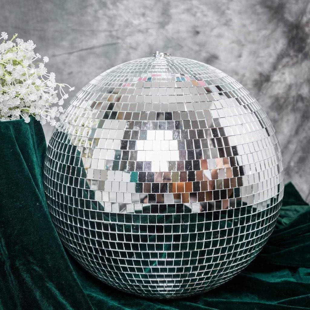 24 in Large Foam Disco Mirror Ball Hanging Party Decor Ornament for Wedding Birthday Christmas Holidays Home Stage Decorations