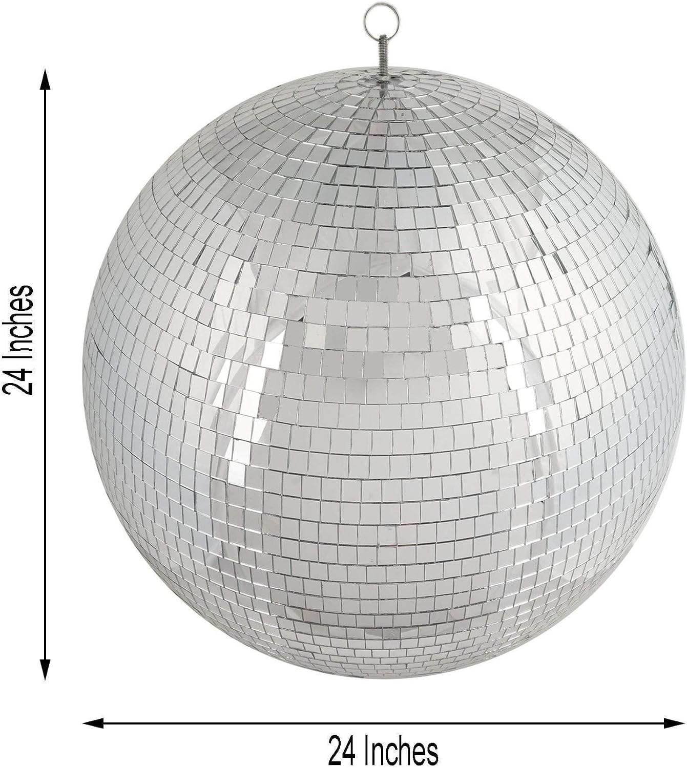 24 in Large Foam Disco Mirror Ball Hanging Party Decor Ornament for Wedding Birthday Christmas Holidays Home Stage Decorations