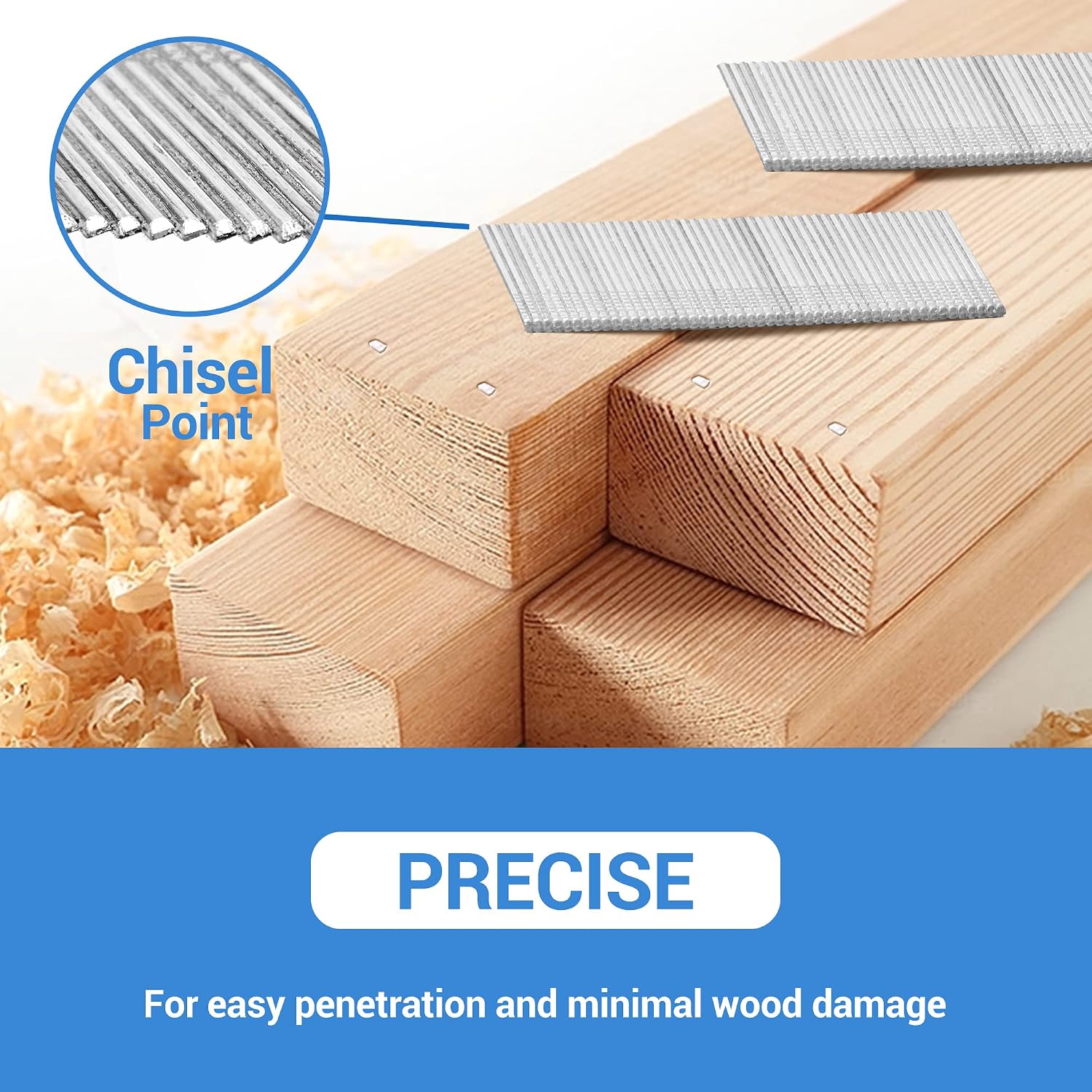 meite 16 Gauge 20 Degree Angled Finish Nails Galvanized No-rust Nails for Finish Nailer Gun, Finish Nails for Cabinet Crown Baseboard Window Trim (10+ Boxes (20,000PCS+), Galvanized Steel, 2' Leg)