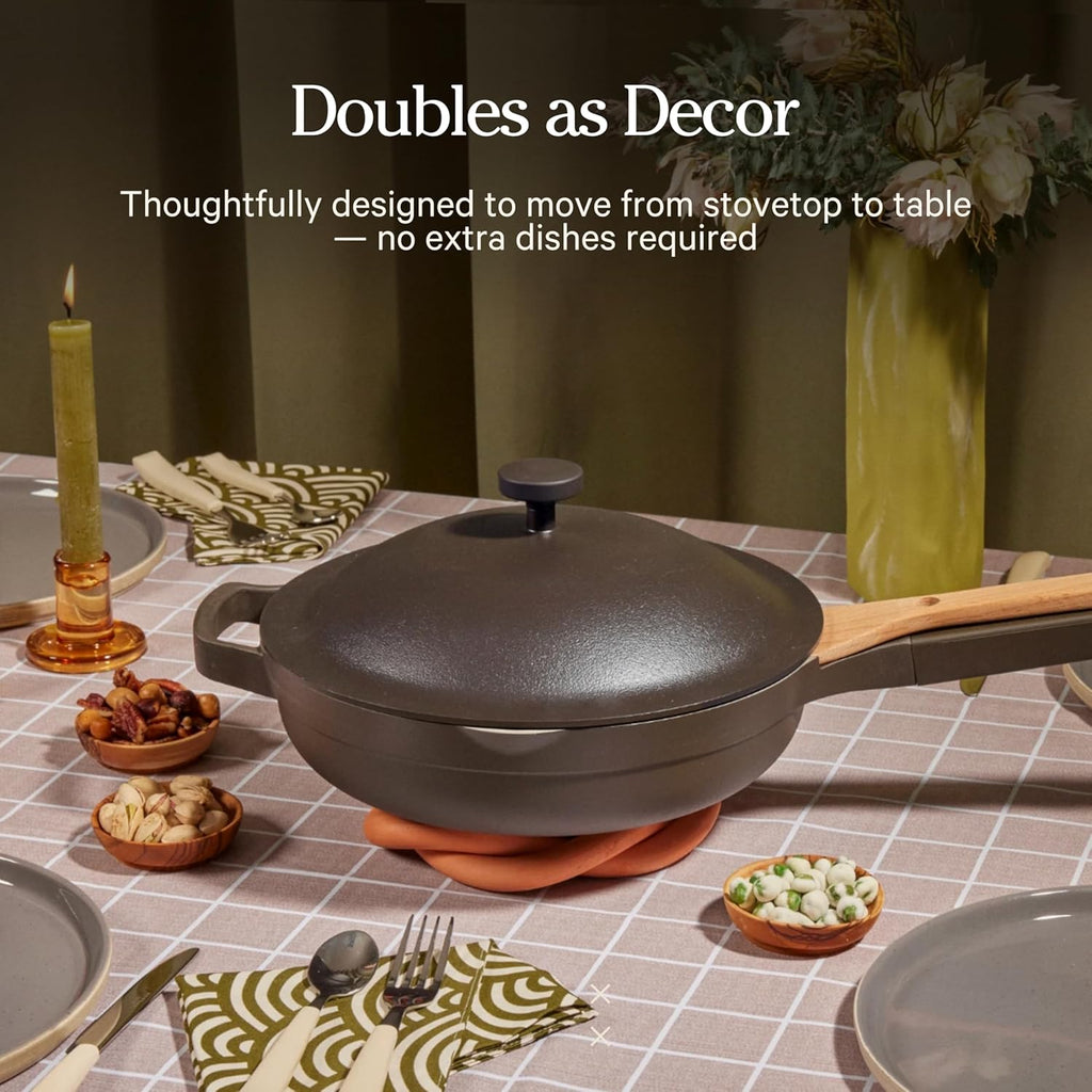 Our Place Always Pan 2.0 | 10.5' Ceramic Pan with Modular Lid, Steamer Basket & Spatula | Patented 10-in-1 Nonstick, Non-Toxic Cookware Made Without PFAS | Induction & Oven-Safe up to 450°F | Char