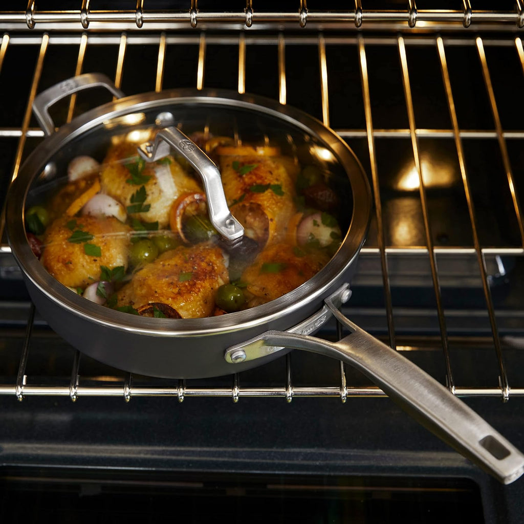 Calphalon Premier Space-Saving Nonstick Cookware Set, 13-inch, Stackable, Hard-Anodized Aluminum