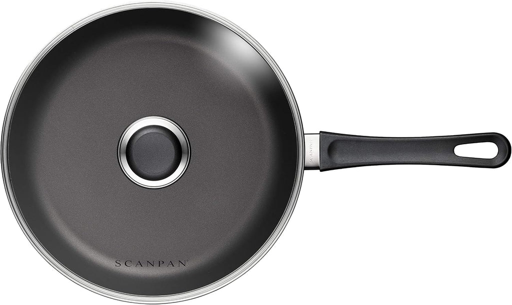 Scanpan Classic 2.75 quarts (10 1/4 inch) Nonstick Saute Pan with Lid – Compatible with Gas and Electric Stovetops, Metal Utensil Safe, Oven Safe to 500°F, Dishwasher Safe