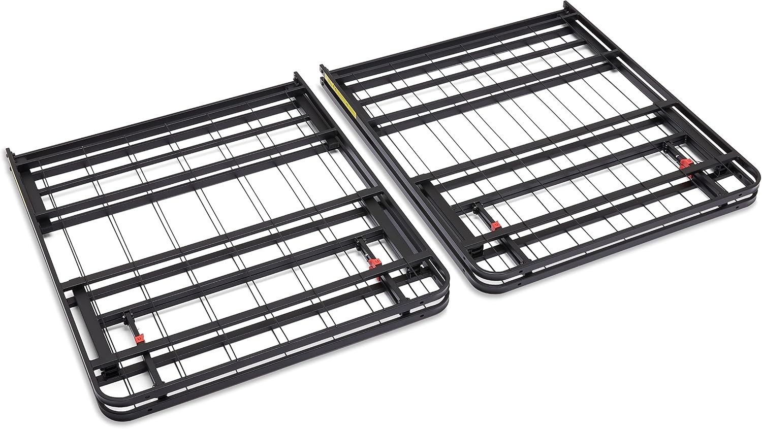 Amazon Basics Bed Frame with Storage, Foldable Metal Platform, Sturdy Steel, No Box Spring Needed, 14-inch High, Tool-Free Setup, Noise Free, Easy Assembly, Queen Size, Black