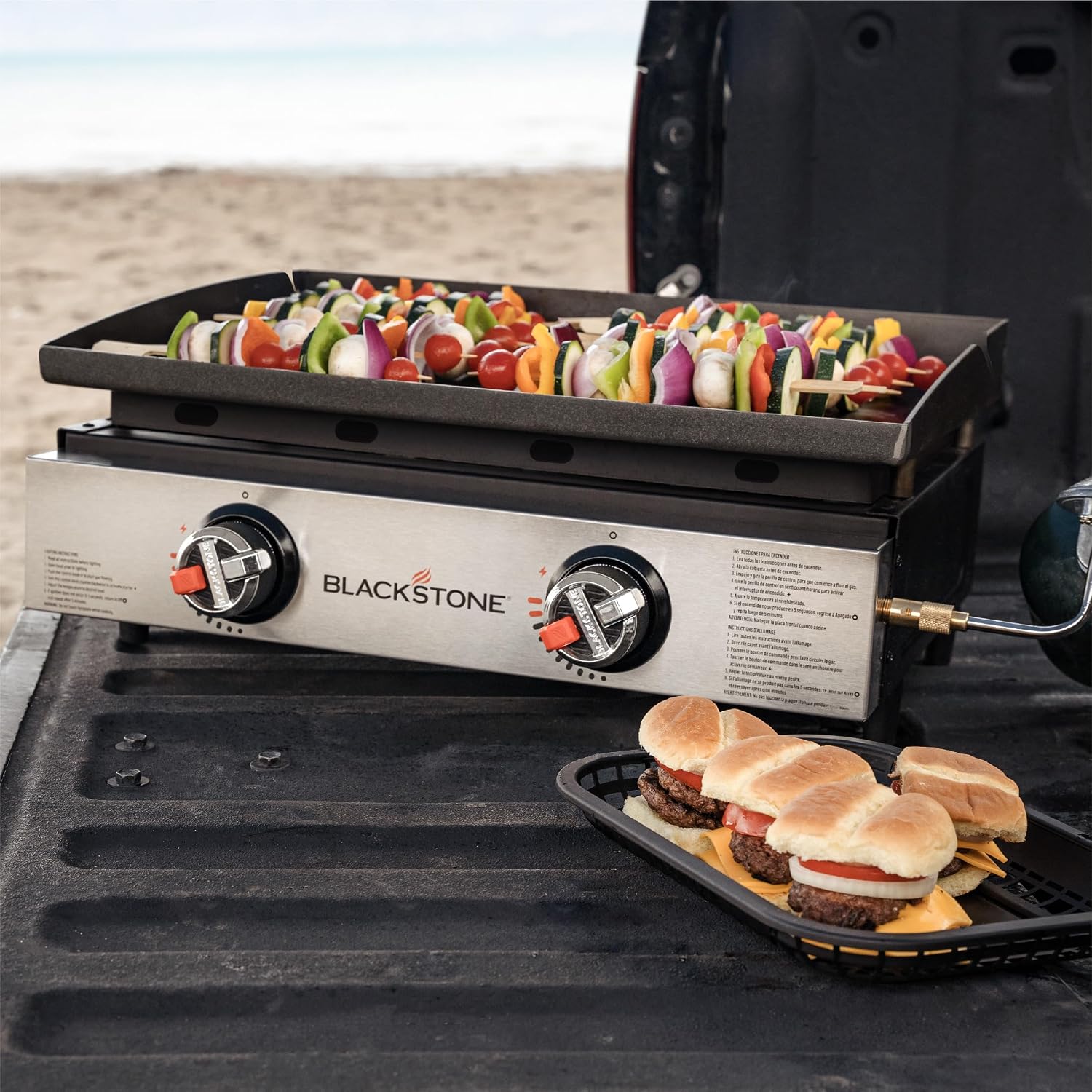 Blackstone 2203 22' Original Tabletop Griddle with Omnivore Griddle Plate, Powder Coated Steel, Black