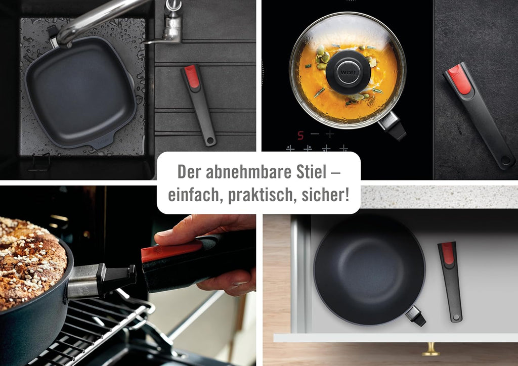 Woll Diamond Plus Nonstick Saute Pan with Detachable Handle, 11-Inch