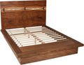 Coaster Home Furnishings Winslow Farmhouse 4-Piece Bedroom Set Live Edge Queen Size Panel Bed Frame 52-inch Headboard Smokey Walnut 223250Q-S4