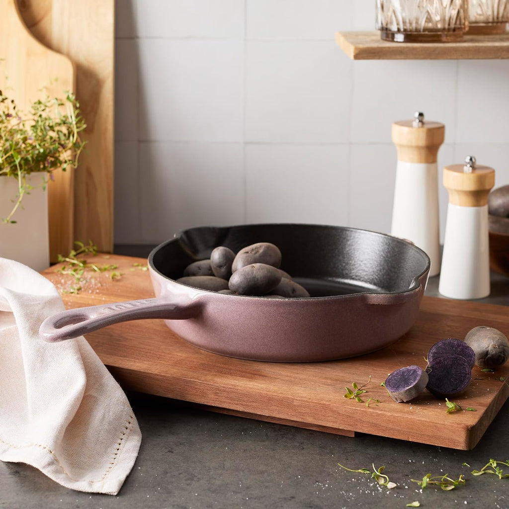 STAUB Cast Iron 8.5-inch Traditional Deep Skillet - Lilac