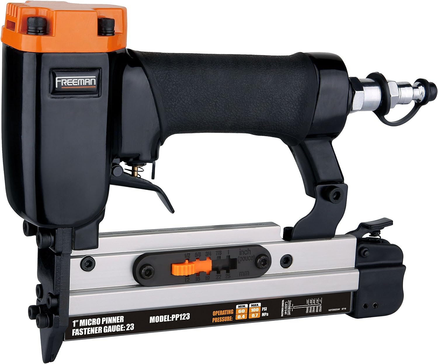 Freeman PPPBRCK Pneumatic Brad Nailer and Pinner Finish Kit with Nails and Canvas Storage Bag Ergonomic and Lightweight Brad and Pin Gun Set for Finish and Trim