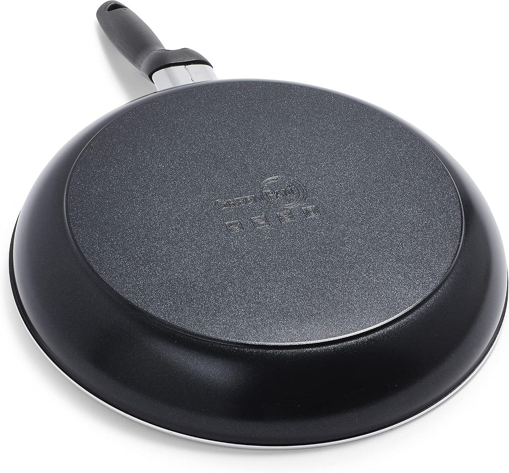 GreenPan Rio 16 Piece Cookware Pots and Pans Set, Hard Anodized Healthy Ceramic Nonstick PFAS-Free, Bakelite Handles, Frypans, Saucepan, Saute Pan, Stock Pot, Kitchen Tools, Dishwasher Safe, Black
