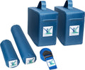 Pain Free-Posture Therapy Essential Foam Kit (Includes 2 Small Blocks, Long & Short Rolls and Blue Belt/Strap)-Place Under Neck & Low Back to Relax & Reduce Pain-Regain Natural Curvature of Spine