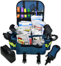 Lightning X Small First Responder EMT EMS Trauma Bag Stocked First Aid Fill Kit B (Navy Blue)