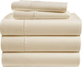LANE LINEN 100% Egyptian Cotton Split King Bed Sheets for Adjustable Beds Soft & Comfy Sateen Weave for Silky Smooth Finish, Available in Variety of Colors - Ivory