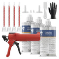 SolidFix 10ft Concrete Crack Repair Kit with All Tools – Professional Urethane Injection System – Wall Repair Paste for DIY Projects -Ideal Crack Filler to Stop Basement & Foundation Leak Permanently
