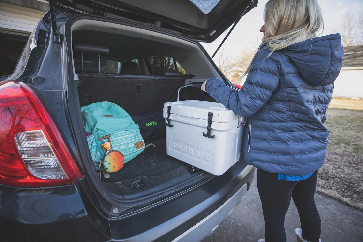 Coastland Bay Series Cooler Premium Everyday Use Insulated Rotomolded Cooler, Small Ice Chest for Tight Spaces, Soccer Games, & Tailgates