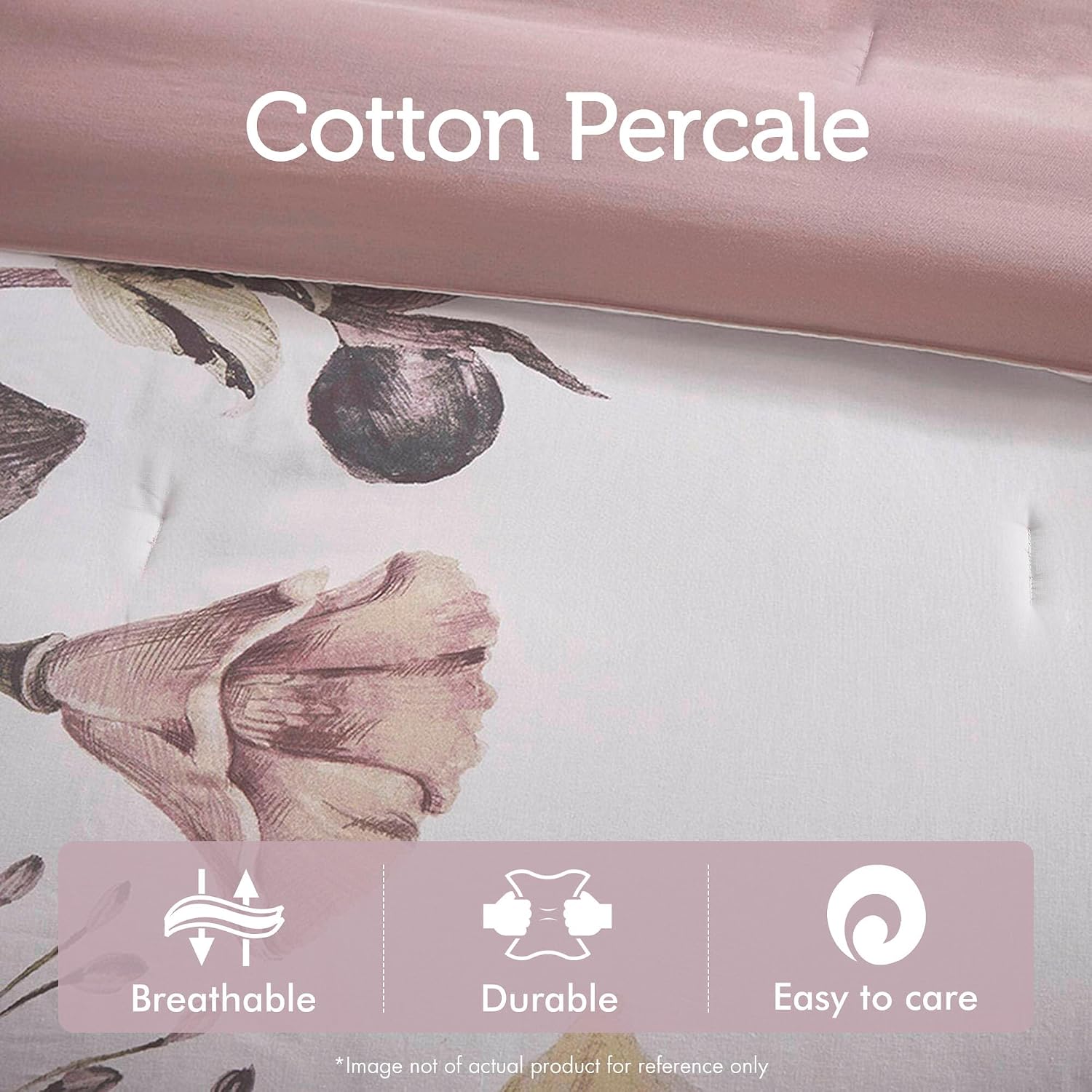 Madison Park Floral King Comforter Set, Cotton Rich Bedding Set Feminine Design Shabby Chic King Size Comforter Sets, All Season Bed Cover with Shams, Bed Skirt, Décor Pillow, Blush 8 Piece