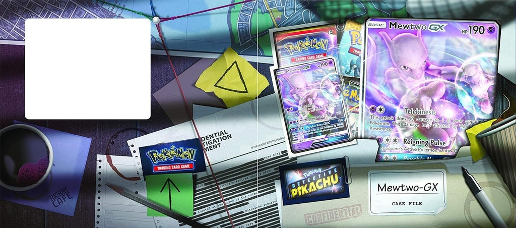 Pokemon TCG: Detective Pikachu Mewtwo-Gx Case File + 6 Booster Pack + A Foil Promo Gx Card + A Oversize Gx Foil Card