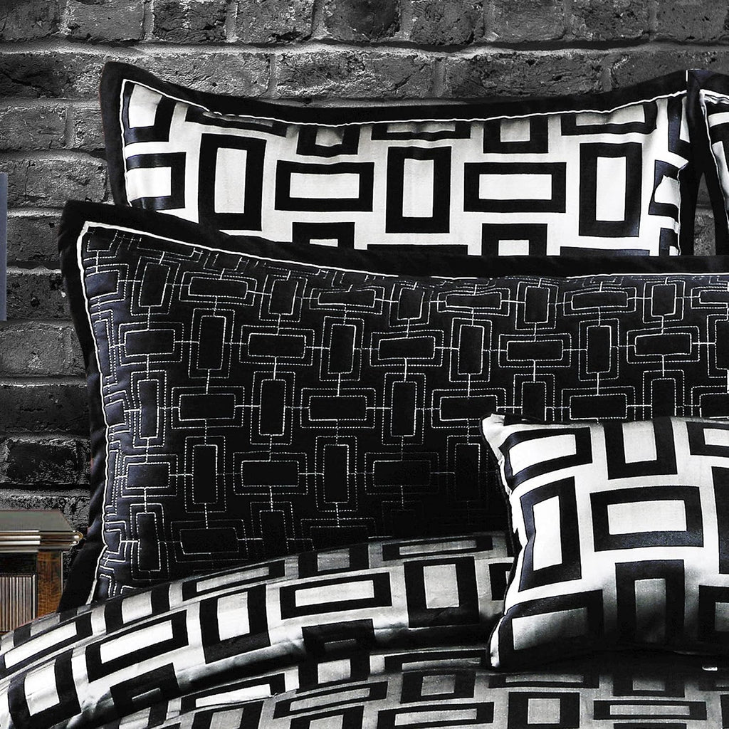 Riverbrook Home Elegant Collection Comforter Set, Queen, Kacy - Graphite/Black, 5-Piece Set
