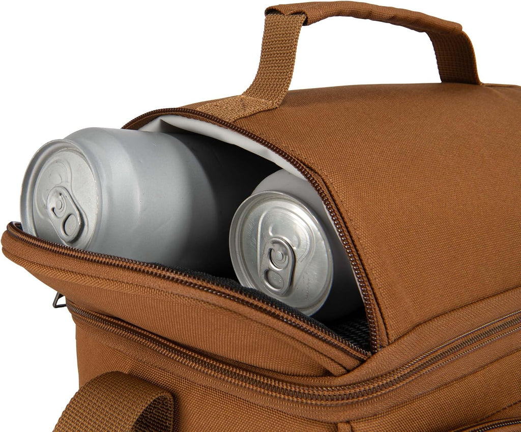 Carhartt Camping Cooler, Worksite Lunchbox, Soft Shell Lunch Bag for Construction Sites, Work and Everyday Use, Brown (Pack of 8)
