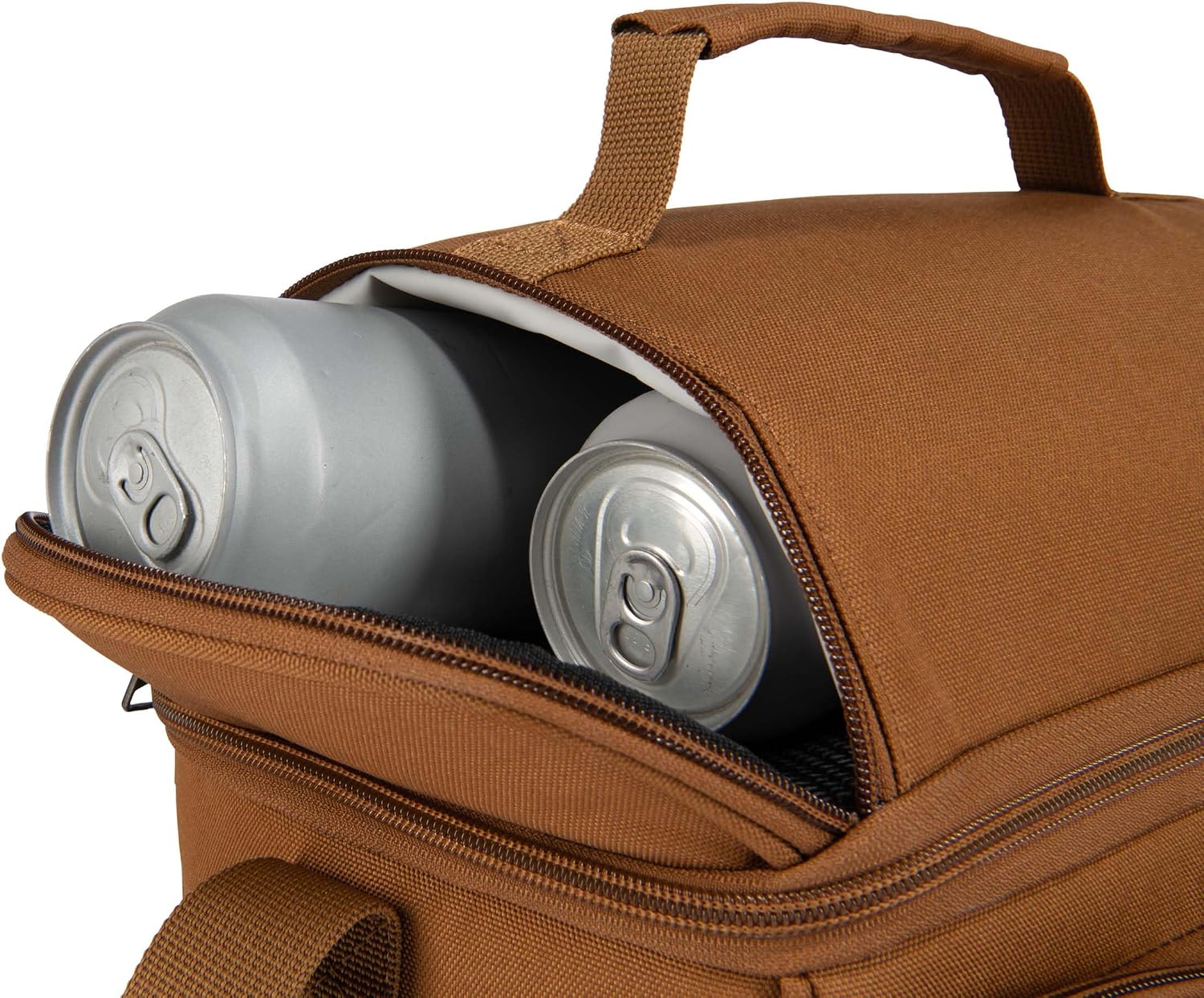 Carhartt Camping Cooler, Worksite Lunchbox, Soft Shell Lunch Bag for Construction Sites, Work and Everyday Use, Brown (Pack of 8)