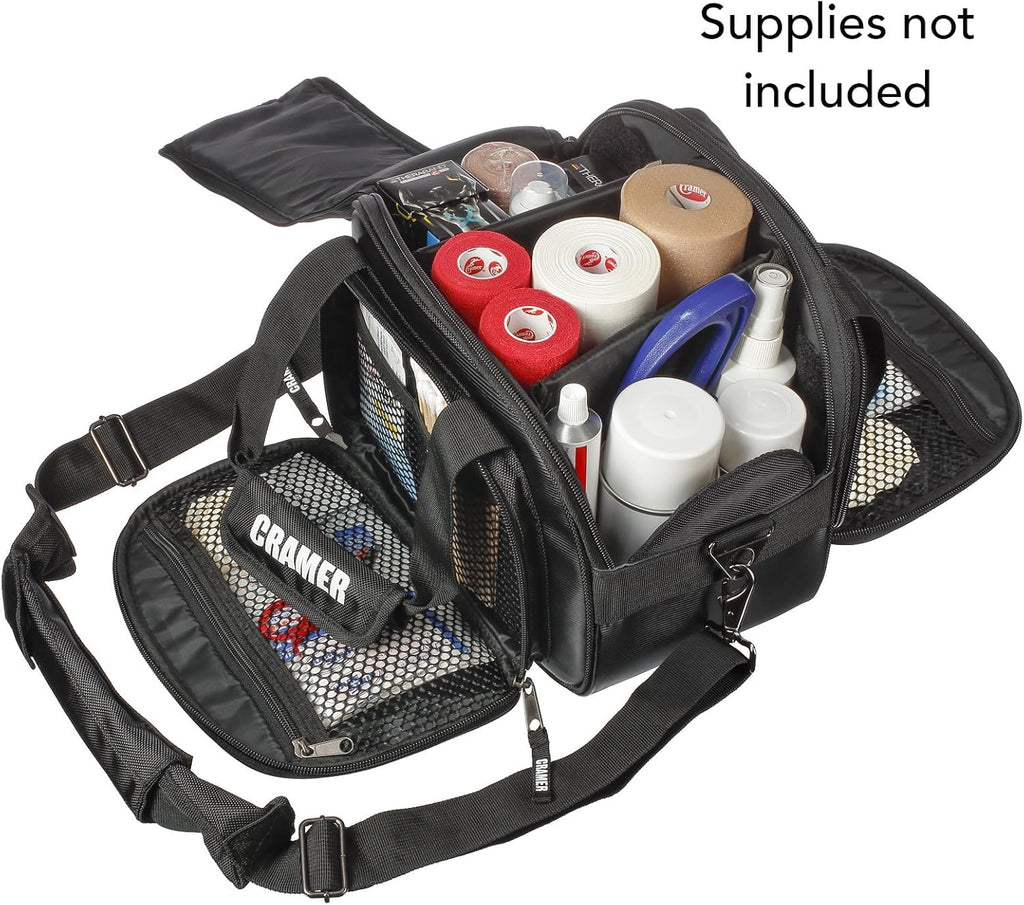 Cramer Tuf-Tek Kits for Athletic Trainers, Portable Athletic Training Kit for Team Travel, Bag Holds AT Supplies for Athlete Injuries, Storage for Tape, Scissors, and Ice Packs, Tuf-Tek Junior