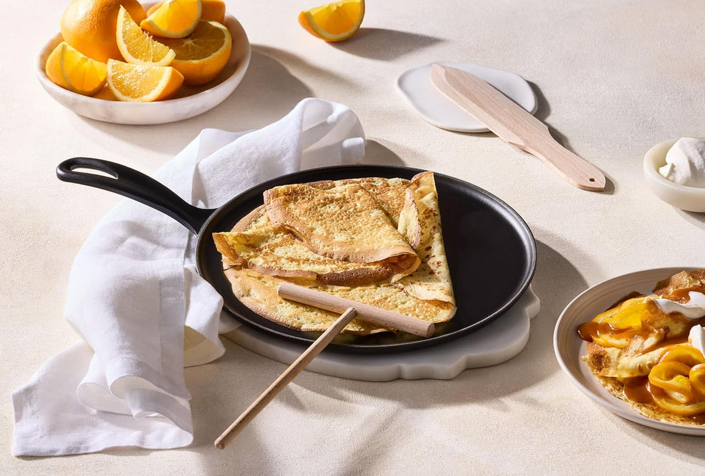 Le Creuset Enameled Cast Iron Traditional Round Crepe Pan, 10.25', Oyster