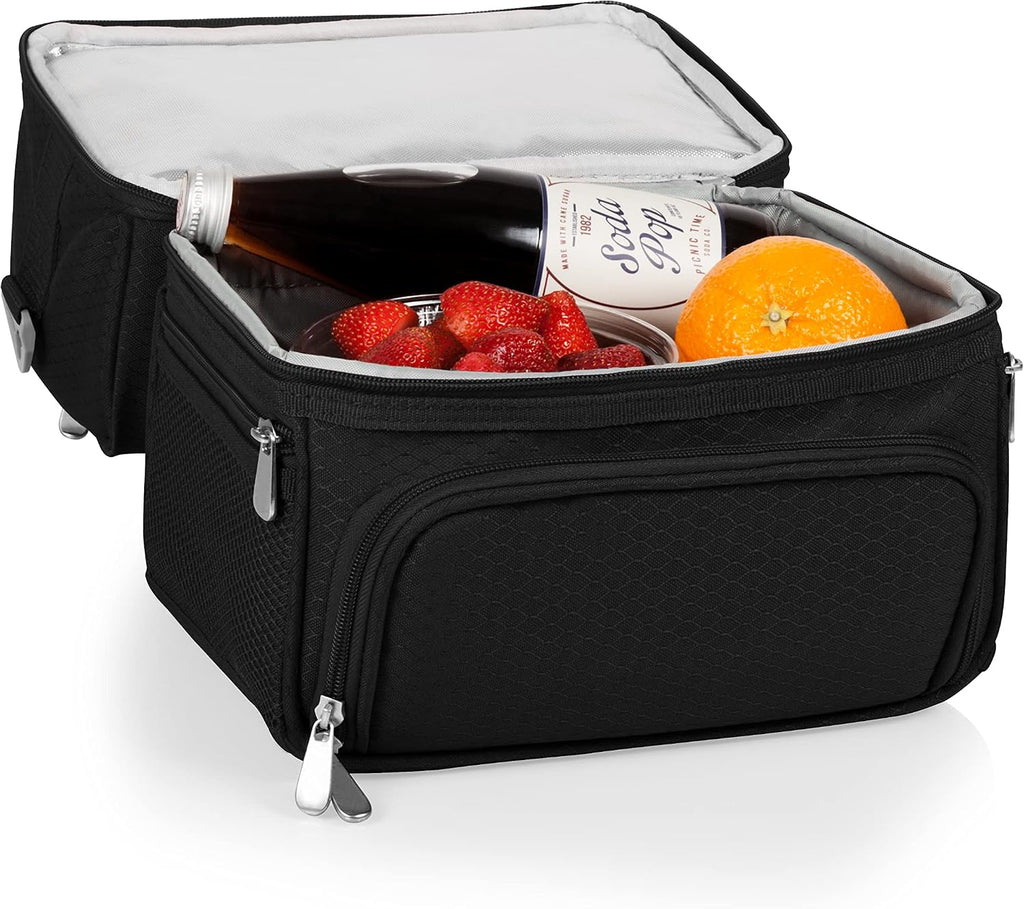 PICNIC TIME NFL Washington Commanders Pranzo Lunch Bag, Insulated Lunch Box with Picnic Set, Lunch Cooler Bag, (Black)