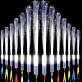 Jecery 180 Pieces White Fiber Optic Wands Bulk LED Wedding Sparklers Send off Light up Wand Sticks with 3 Modes Flashing for Bridal Shower Reception Birthday Glow in the Dark Party Favors Supplies