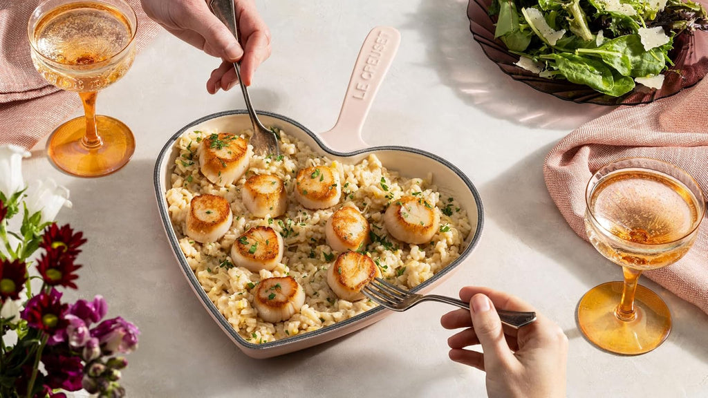 Le Creuset Enameled Cast Iron Traditional Heart Skillet, 10.25', Peche