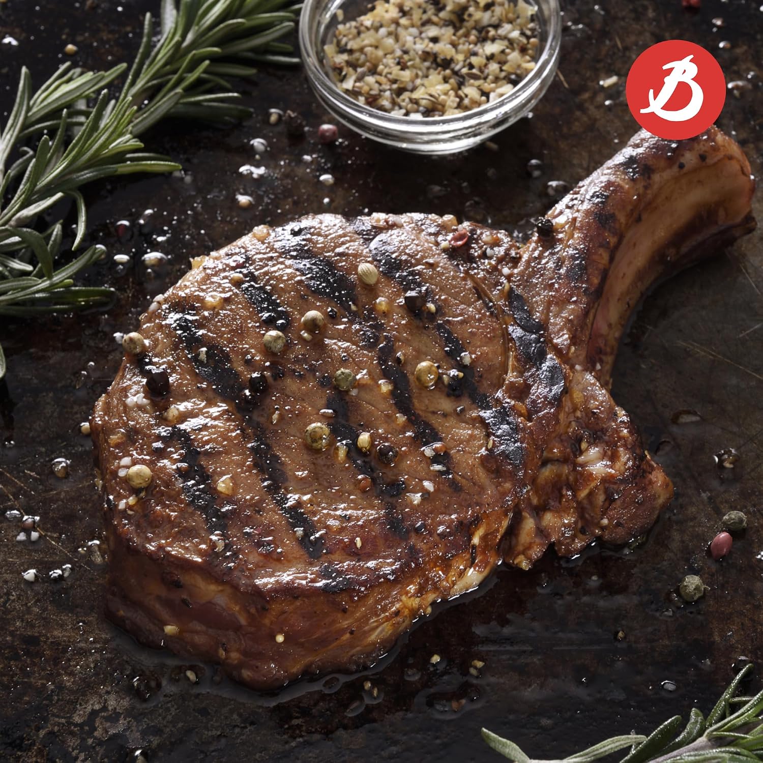 de Buyer MINERAL B Carbon Steel Griddle - 16.75' x 10.25' - Ideal for Seafood & Vegetables - Naturally Non-Stick Finish - Made in France