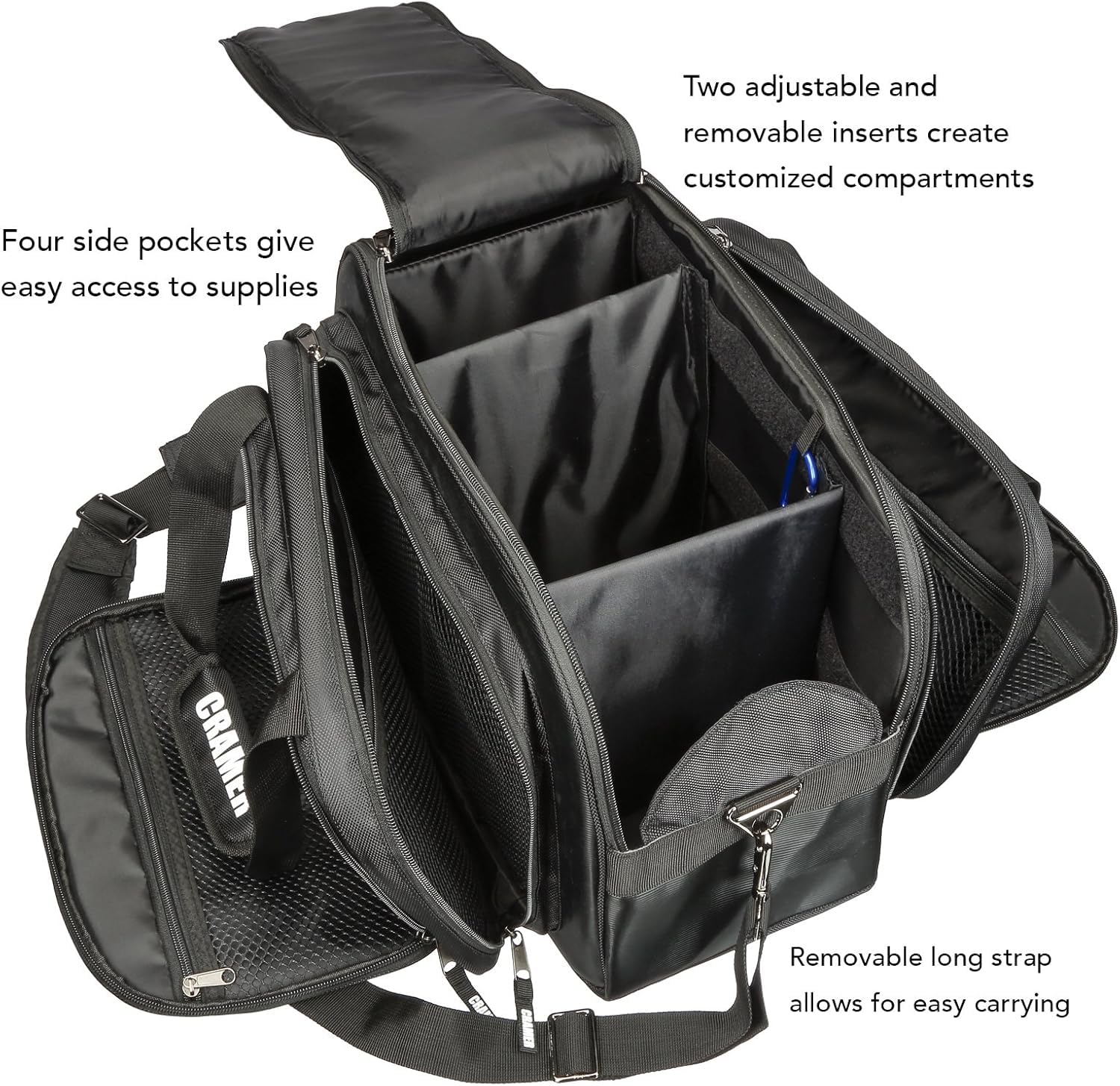 Cramer Tuf-Tek Kits for Athletic Trainers, Portable Athletic Training Kit for Team Travel, Bag Holds AT Supplies for Athlete Injuries, Storage for Tape, Scissors, and Ice Packs, Tuf-Tek Pro