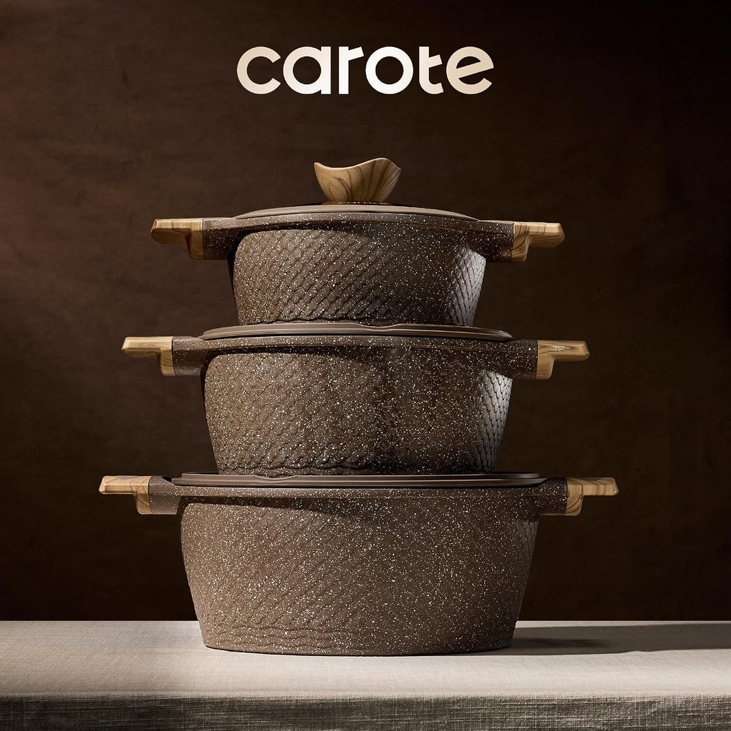 CAROTE 26PCS Pots and Pans Set Non Stick, Cookware Set Pots and Pans Induction Cook Ware, Nonstick Kitchen Cooking, PFOA Free