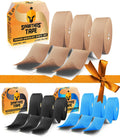 Sparthos Tape Color Bundle: Desert Beige + Electric Blue + Midnight Black [Uncut 115 ft. Roll] - Pack of 9