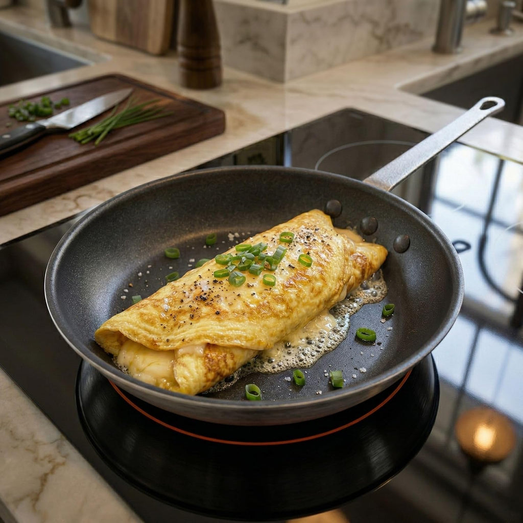 Restaurantware-Met Lux 10 Inch Fry Pans, Set Of 6 No-Stick Frying Pans - Induction-Ready, Triple-Riveted, Black Aluminum Cooking Skillets, Durable, For Searing, Sautéing, And Browning Food