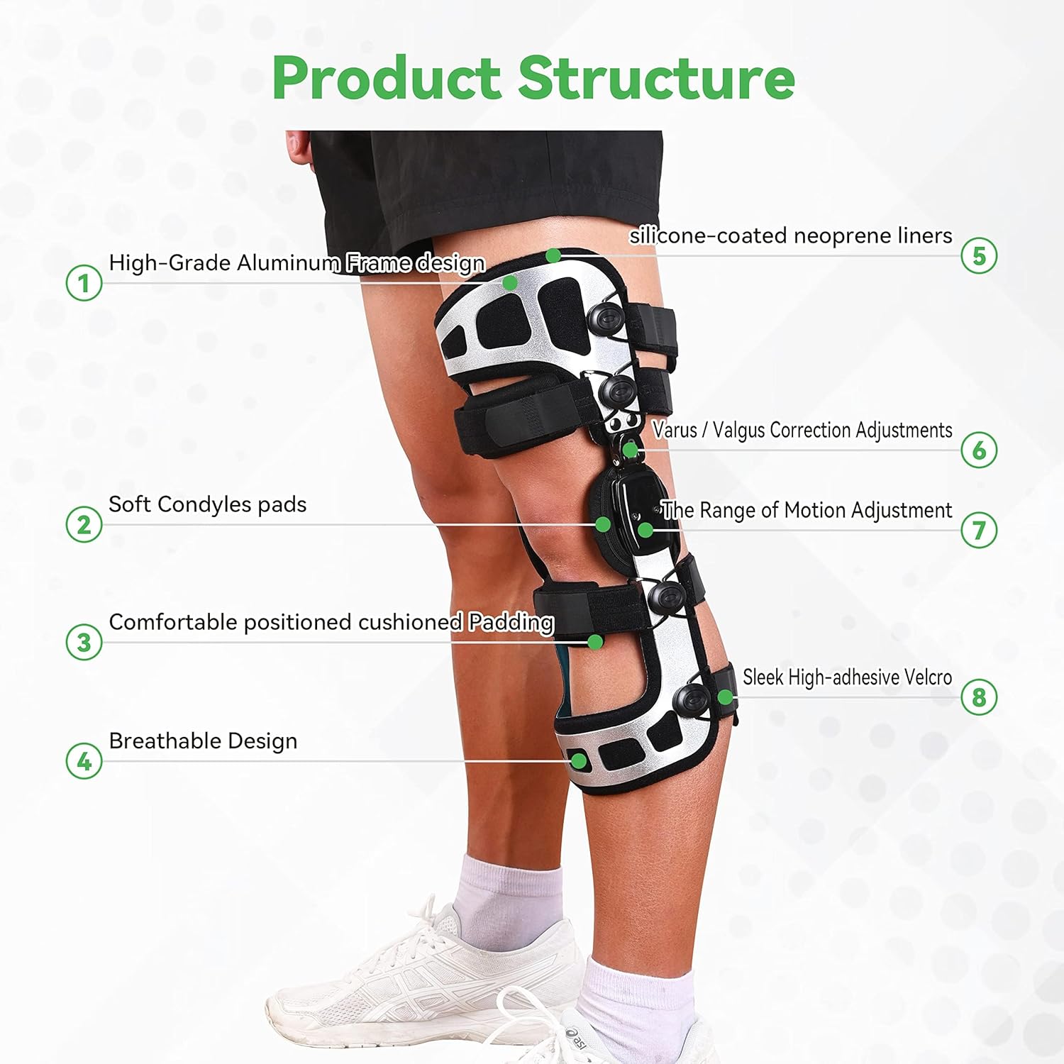 Orthomen Double Unloader Knee Brace, for Arthritis Pain and Support - Premium Knee Support for Medial and Lateral Knee Pain Ideal for Men and Women (L-LEFT)