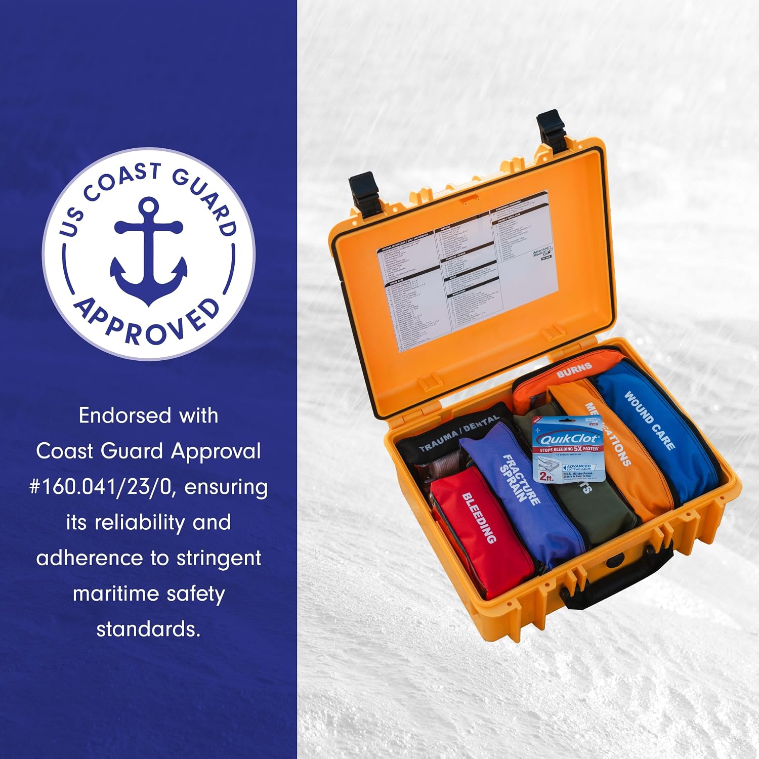 Adventure Medical Kits Marine Series Medical Kit - 3500 - Boat First Aid Kit For Large Crews 24 Hours From Care - Includes Emergency Medical Supplies Like Bandages, Medicine, Guide Book & More