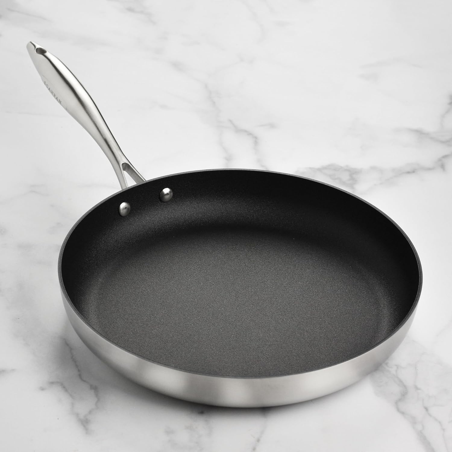 Scanpan CX+ 12.5' Fry Pan with Glass Lid - Stratanium Plus Nonstick - 5-ply Stainless Steel