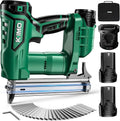 KIMO Brad Nailer Cordless w/ 5000pcs Nails, 2.0Ah Battery X2, 180 Nails/min, Single & Contact Firing, Fast Charger, LED Light, Adjustable Depth 18 GA Cordless Nail Gun for DIY Woodworking Framing