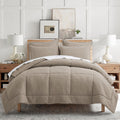 Levtex Home Mills Waffle King/Cal King Comforter Set (106x94in) with 2 Pillow Shams (36x20in) - Beige Fawn - 100% Cotton King Size Comforter Set - Soft, Pre-Washed