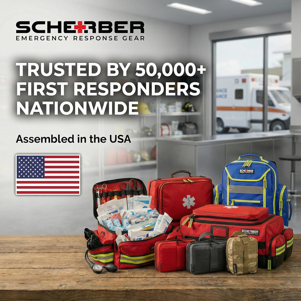 Scherber Premium IFAK Kit Trauma Pack Fully Stocked MOLLE Pouch w/CAT Tourniquet, HyFin Vent Chest Seal, & Israeli Bandage Trauma Kit for Emergency, Gunshot, Bleeding, & Major Wound Care (Camouflage)