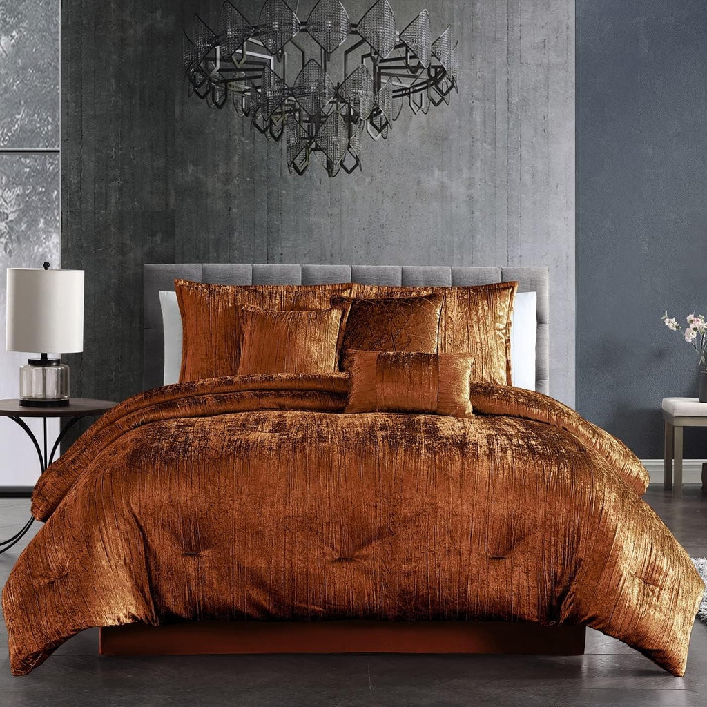 Riverbrook Home Turin Comforter Set, King, Silver, 7 Piece Set