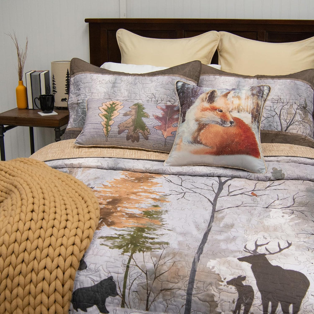 Donna Sharp Dawn Mist Polyester Bedding Set - 3-Piece King Size Quilt Set - Includes 1 Quilt and 2 King Pillow Shams - Machine Washable - Traditional Design