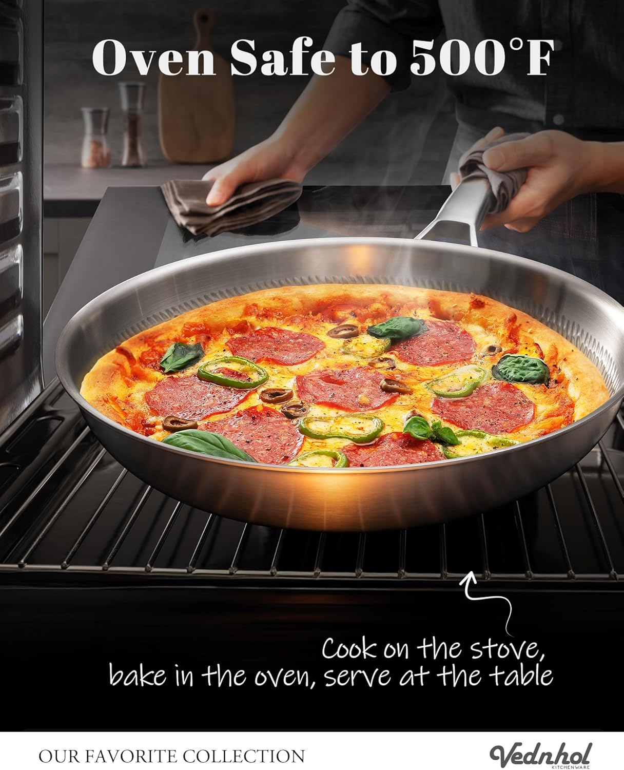 Titanium Pan, 12 Inch Pure Titanium Hammered Pro frying pan with Lid, Non-Toxic Skillet for Cooking, PFAS/PFOA/PTFE Free Cookware, Dishwasher&Oven Safe, Kitchen Induction Compatible