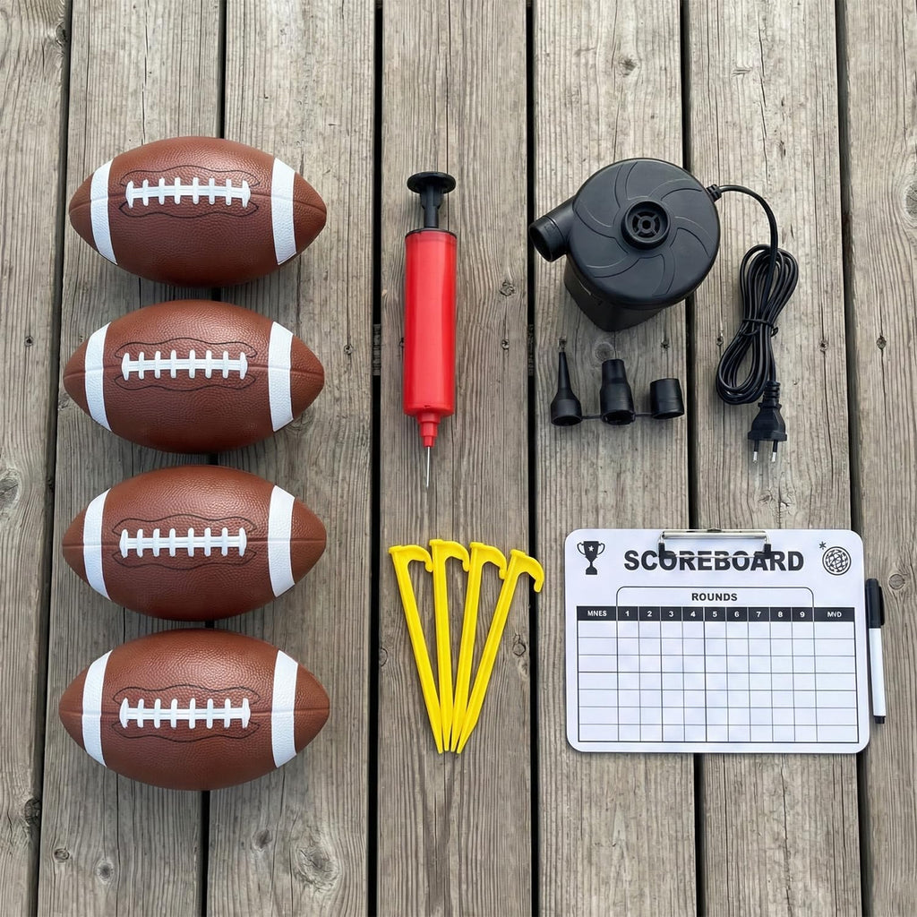 6FT Giant Inflatable Football Target Toss Game - Fun Indoor & Outdoor Yard Games for Kids & Adults, Football Party Throwing Games, Carnival Games, Camping & Tailgate Lawn Activities