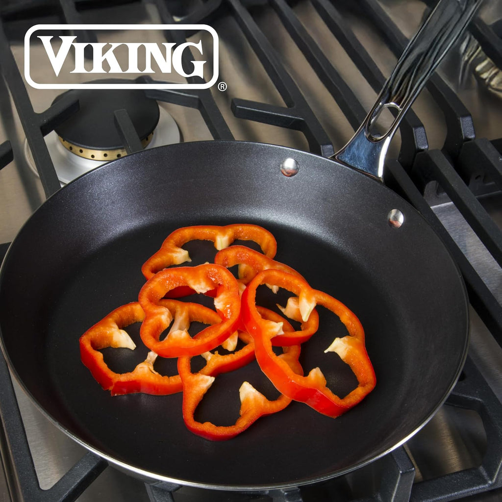 Viking Contemporary 3-Ply Non Stick Frying Pan, 10 Inch Stainless Steel Nonstick Fry Pan, 3 Liters, Silver