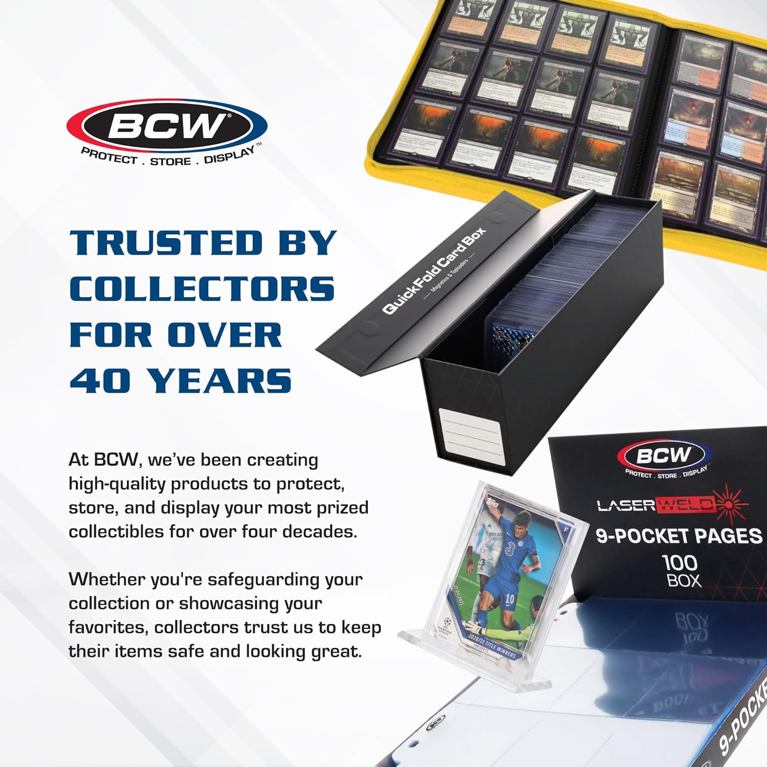 BCW Collectible Card Bin – (6-Pack, Red) | Holds up to 1600 Cards | Plastic Storage Box for Pokémon, MTG & Sports Cards
